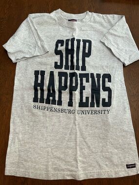 Jansport Gray 'Ship Happens' Short Sleeve Graphic Tee-in like brand new conditn.